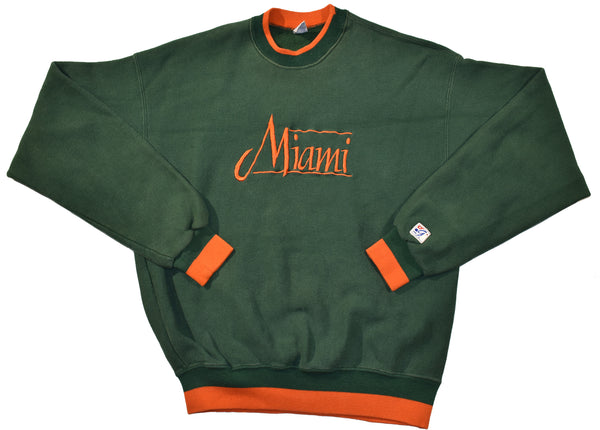 Vintage 90s Miami Hurricanes Embroidered Script Sweatshirt | Beyond 94