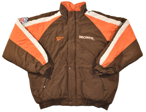 Vintage 90s Reebok Pro Line Cleveland Browns Puffer Jacket | Beyond 94