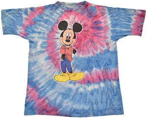 Vintage 90s Disney Mickey Mouse Tie Dye Single Stitch Shirt | Beyond 94