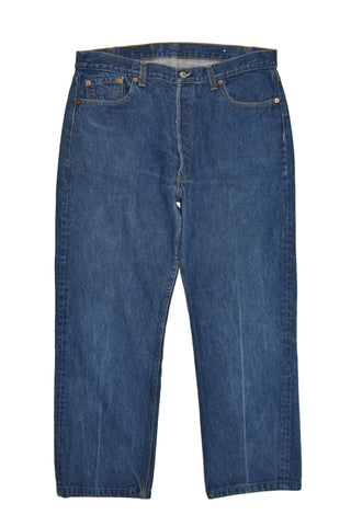 Vintage 80s Levis 501 Button Fly Dark Wash Selvedge Jeans Size 36" x 28"