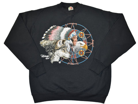 Vintage 90s Native American Elkins West Virginia Sweatshirt | Beyond 94