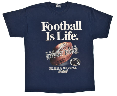 Vintage 00s Penn State Football Is Life Shirt Size Large