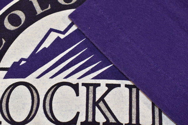 Vintage 90s Colorado Rockies Nutmeg Single Stitch Shirt Size Large