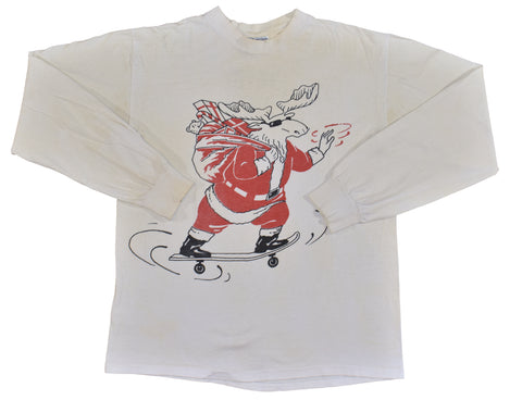 Vintage 90s Joe Boxer Santa Ls Single Stitch Shirt Size Large