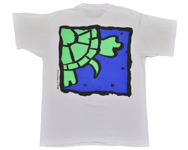 Vintage 90s Dallas Alice Baltimore Aquarium Art Single Stitch Shirt Size Large