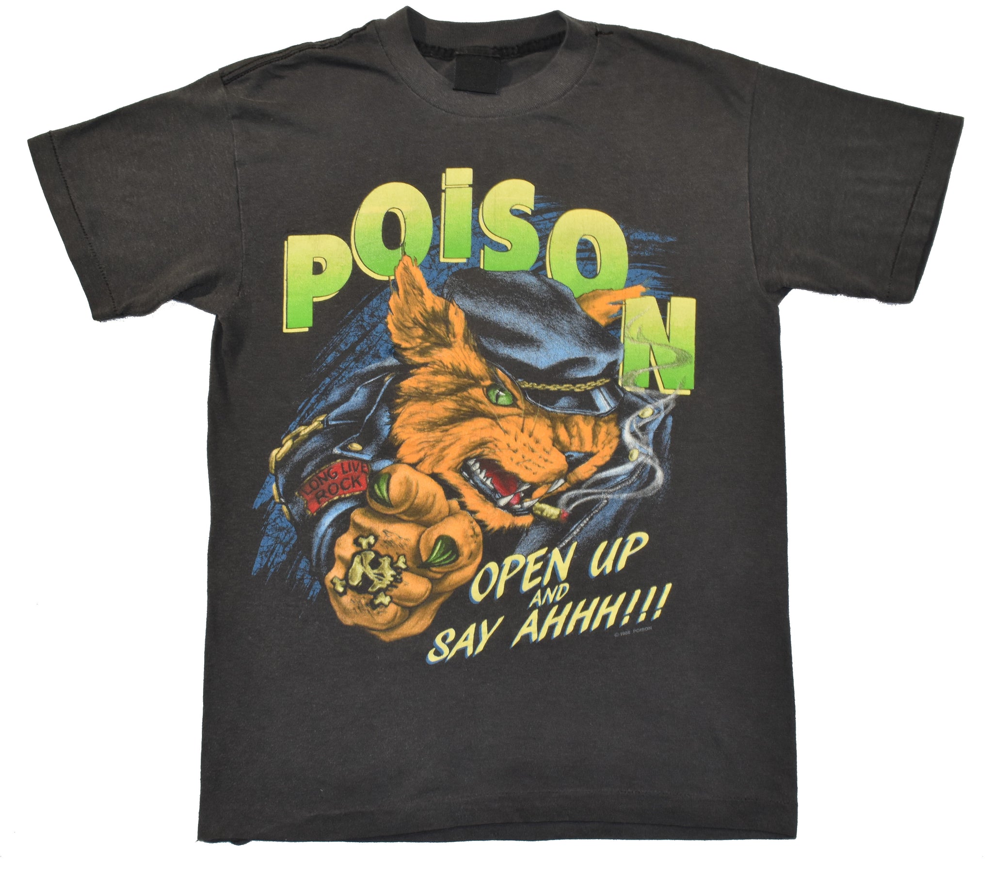 Vintage 1988 Poison Open Up And Say Ahhh!!! Tour Single Stitch Shirt | Beyond 94