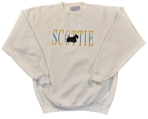 Vintage 90s Scottie Terrier Dog Embroidered Sweatshirt | Beyond 94