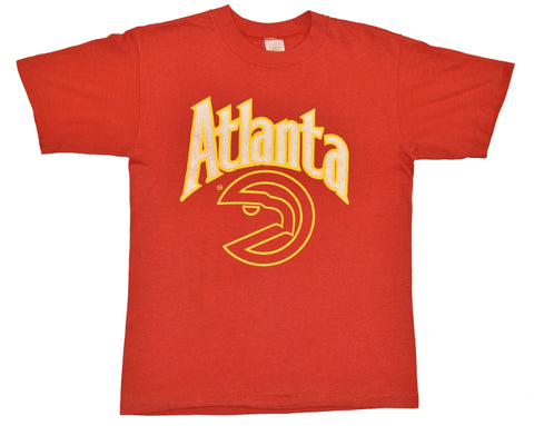 Vintage 70s Atlanta Hawks Velva Sheen Single Stitch Shirt Size Medium