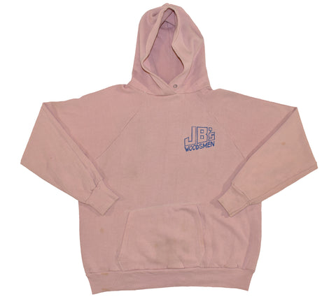 Vintage 70s Maverick JB's Woodsmen Raglan Pink Hoodie Size X-Large