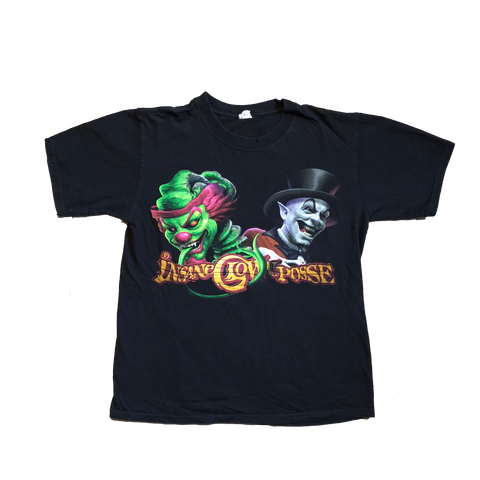 90s ICP "Insane Clown Posse Tour Merch" Shirt Black Size Medium - Beyond 94