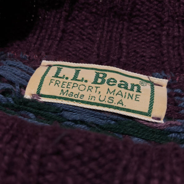 Vintage 90s LL Bean Made In USA Knit Sweater Size Large