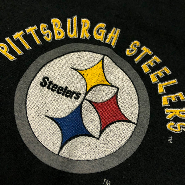 1996 Pittsburgh Steelers Single Stitch Shirt Black Size Large