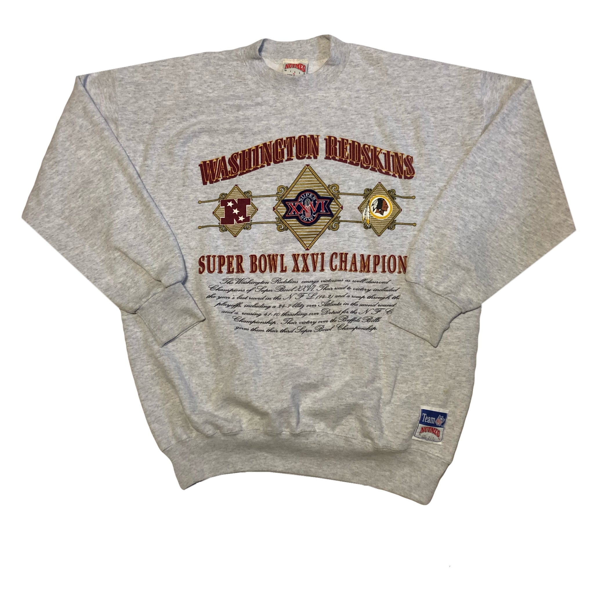 Vintage 90s Washington Redskins Super Bowl 26 Sweatshirt | Beyond 94