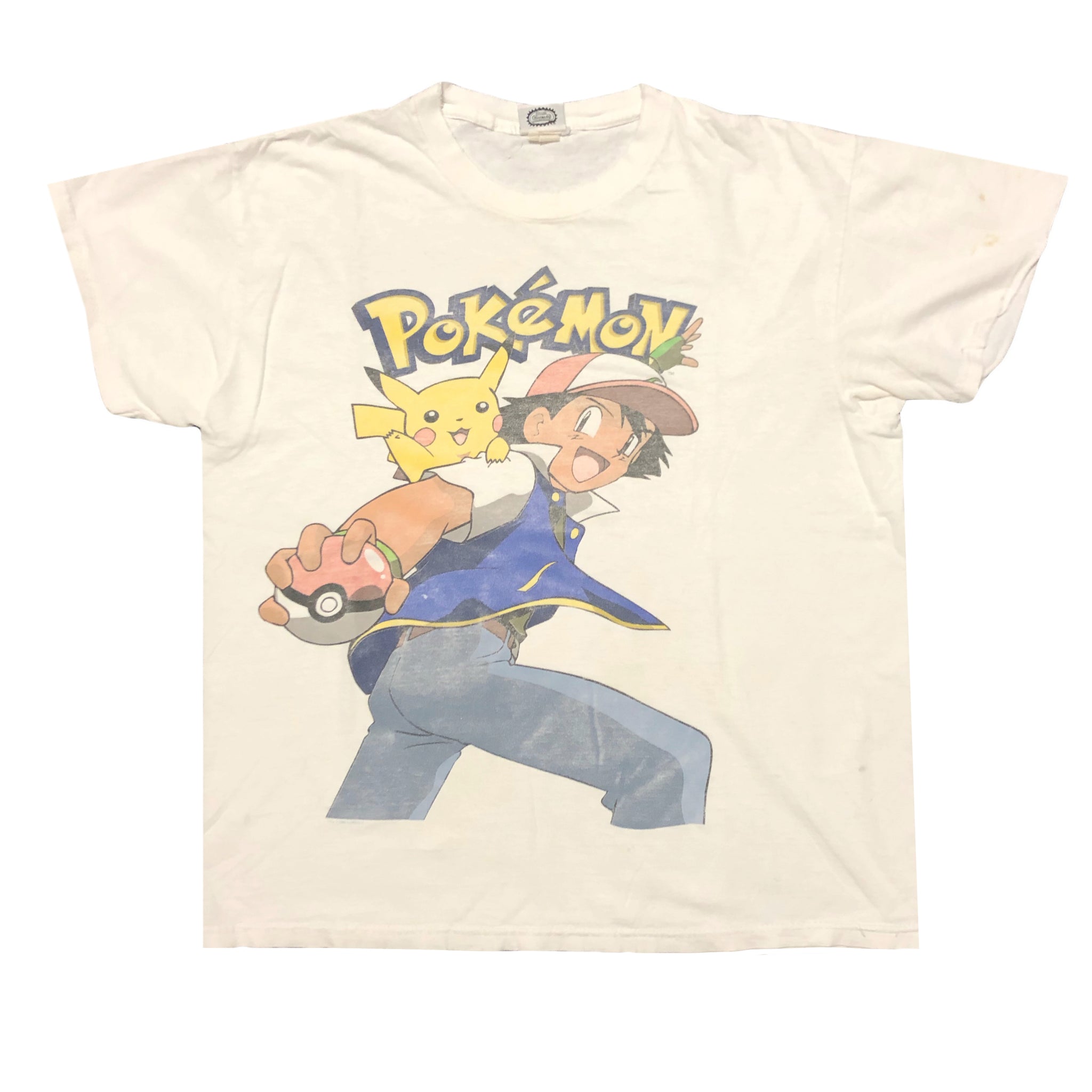 Vintage 1999 Pokemon Ash & Pikachu Distressed Shirt | Beyond 94