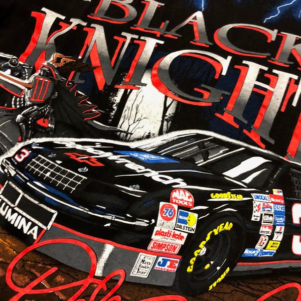 1993 DS Dale Earnhardt The Black Knight All Over Print Single Stitch Shirt Size Large