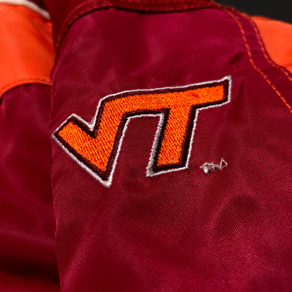 Vintage 90s Virginia Tech Hokies Starter Pullover Puffer Jacket Size X-Large