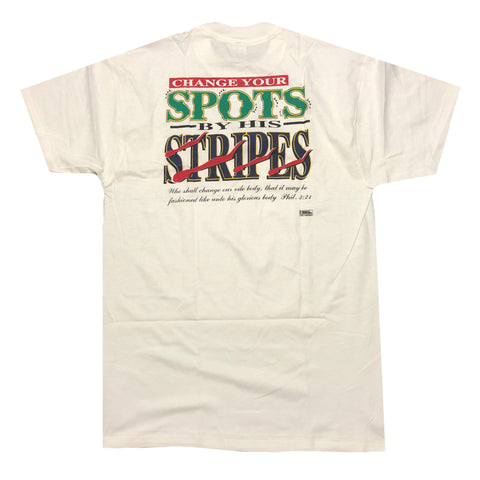 Vintage 90s DS Christian Jesus Spots N Stripes Single Stitch Shirt | Beyond 94