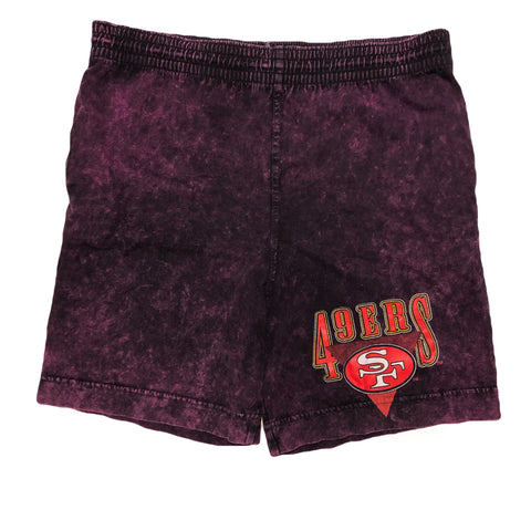 Vintage 90s San Francisco 49ers Acid Wash Shorts | Beyond 94