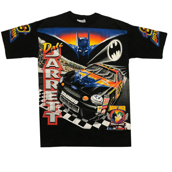 Vintage 1998 DS Dale Jarrett DC Comics Batman All Over Print Nascar Shirt | Beyond 94
