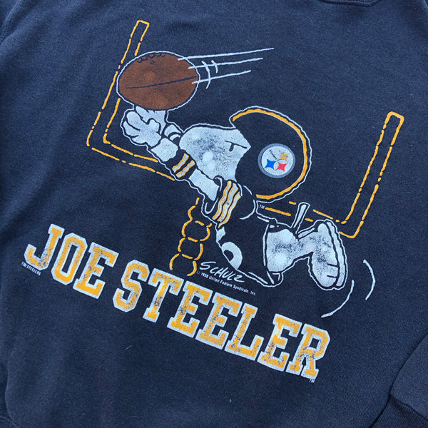 Vintage 80s Pittsburgh Steelers Snoopy Joe Football Artex Sweatshirt Size Large