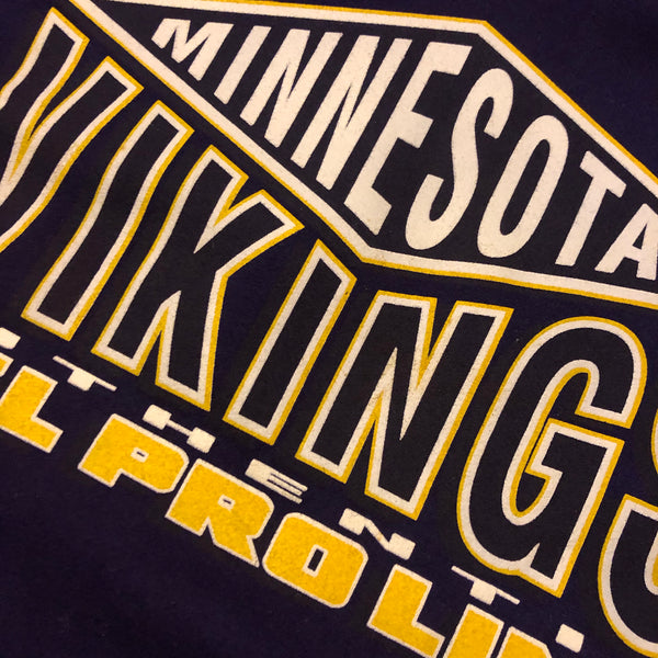 Vintage 90s Minnesota Vikings Russell Athletic Hoodie Size X-Large