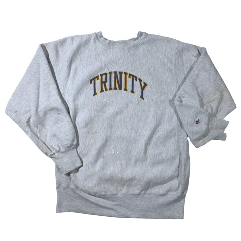 Vintage 90s Champion Trinity College Distressed Reverse Weave Sweatshirt | Beyond 94