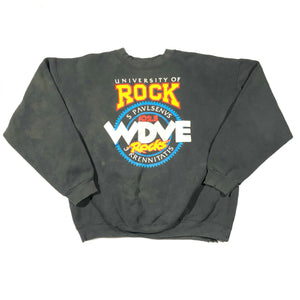 Vintage 90s Distressed University Of Rock WDVE Sweatshirt | Beyond 94