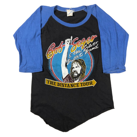 Vintage 80s Bob Seger & The Silver Bullet Band The Distance Tour Raglan Shirt | Beyond 94