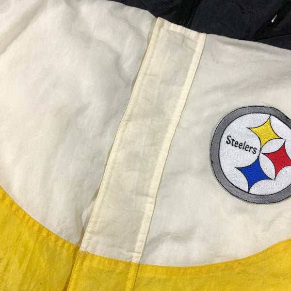 Vintage 90s Steelers Apex Puffer Jacket Size Medium