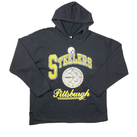 1993 Pittsburgh Steelers Hooded Ls Shirt Size X-Large