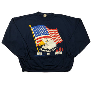 Vintage 90s USA These Colors Don't Run Or Burn Puff Print Sweatshirt | Beyond 94
