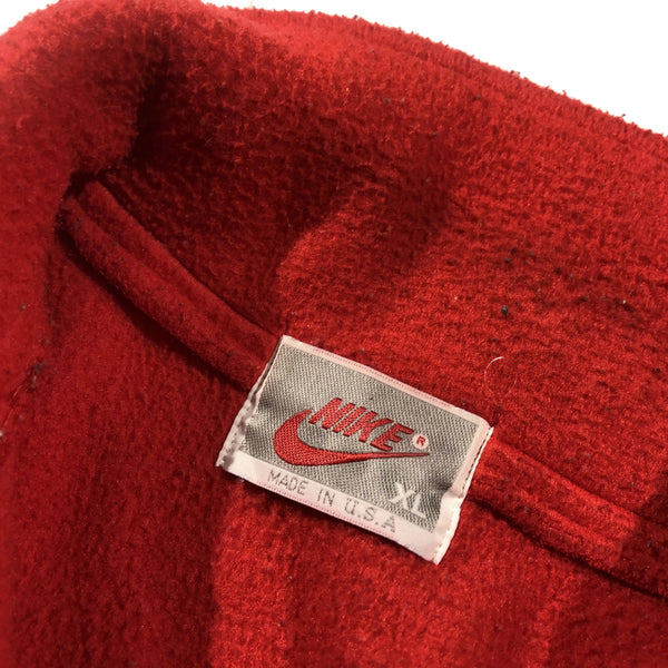 Vintage 90s Bootleg Nike Swoosh 1/4 Fleece Pullover Size XX-Large