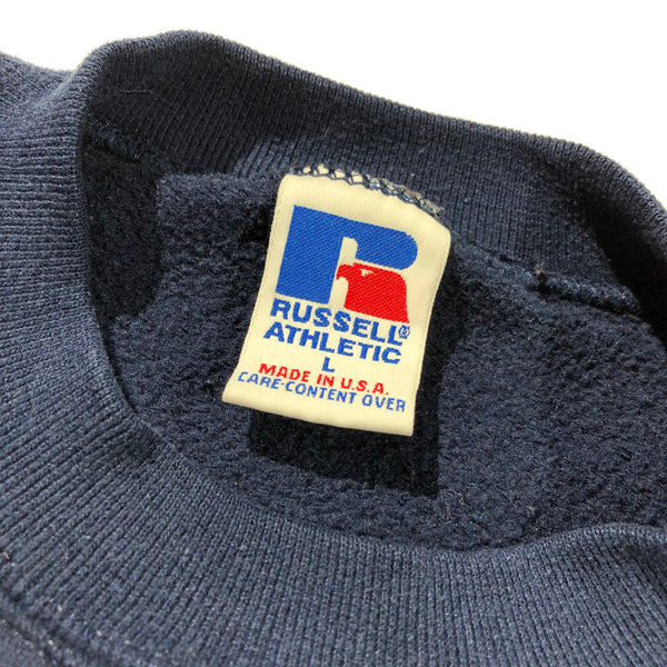 Vintage 90s Atlanta Braves Russell Athletic Embroidered Sweatshirt Size Large