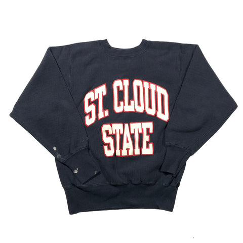 Vintage 90s Champion St. Cloud State University Reverse Weave Distressed Sweatshirt | Beyond 94