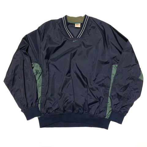 Vintage 90s Nike Pullover Windbreaker Navy/Green Size Large - Beyond 94