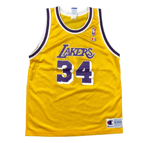 Vintage 90s DS LA Lakers Shaquille O'Neal Champion Jersey | Beyond 94