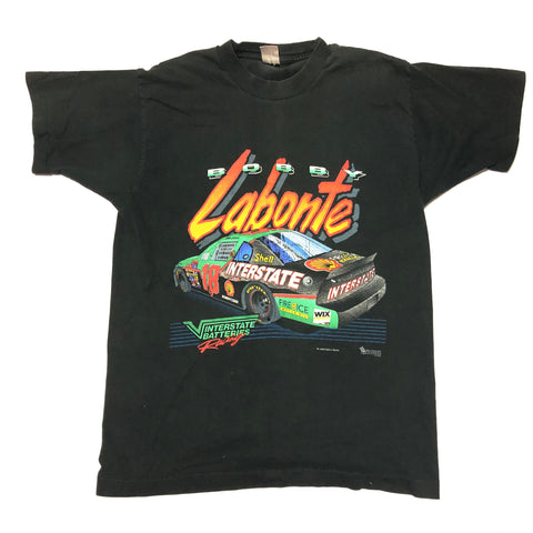 1996 Single Stitch Bobby Labonte Racing Shirt Black Size Large - Beyond 94