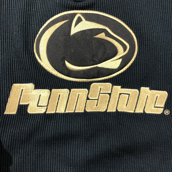 Vintage 90s Penn State 1/4 Zip Waffle Knit Starter Pullover Size Large