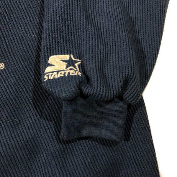 Vintage 90s Penn State 1/4 Zip Waffle Knit Starter Pullover Size Large