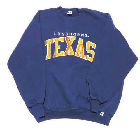 Vintage Russell Athletic Texas Longhorn Sweatshirt Navy Size XX-Large - Beyond 94