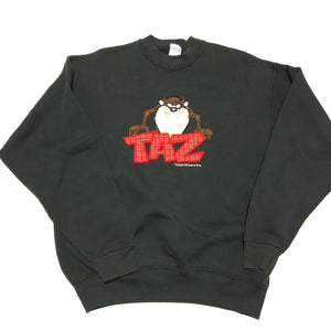 1995 Taz Looney Tunes Sweatshirt Black Size X-Large - Beyond 94