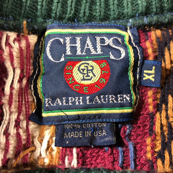 Vintage 90s Chaps Ralph Lauren Made In The USA Knit Sweater | Beyond 94
