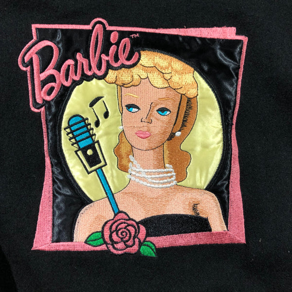 Vintage 90s Jerry Leigh Barbie Wool Bomber Jacket Size Medium