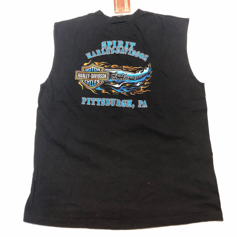 2001 Harley Davidson Sleeveless Shirt Black Size X-Large - Beyond 94