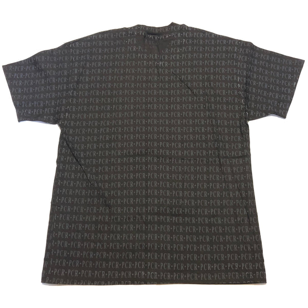 Vintage 90s Single Stitch Perkin Elmer All Over Print Shirt Black Size Large - Beyond 94