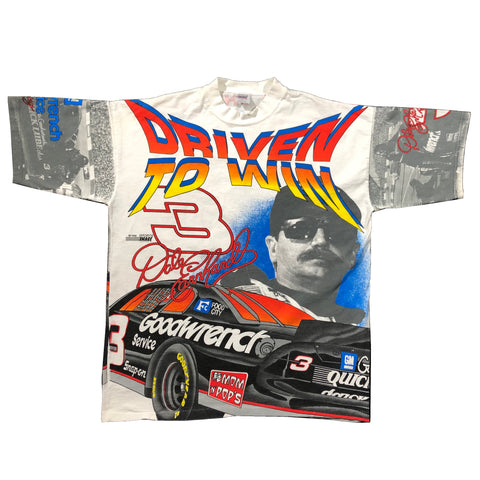 Vintage 1996 Dale Earnhardt Driven To Win All Over Nascar Single Stitch Shirt | Beyond 94