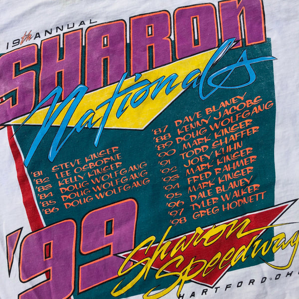 1999 Sharon Nationals Racing Shirt White Size Large - Beyond 94