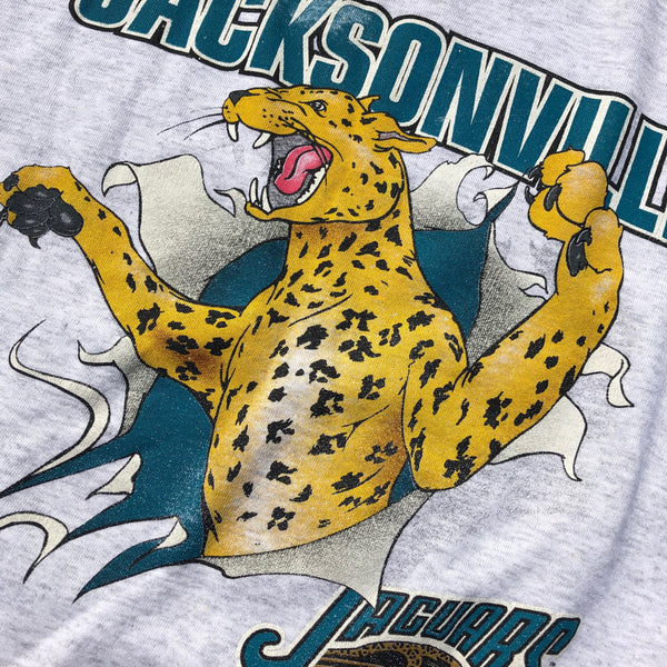 1993 Jacksonville Jaguars Breakthrough Sweatshirt Grey Size XX-Large - Beyond 94