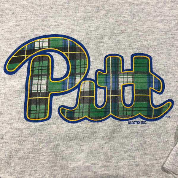 Vintage 90s Pitt Panthers Plaid Sweatshirt Size X-Large