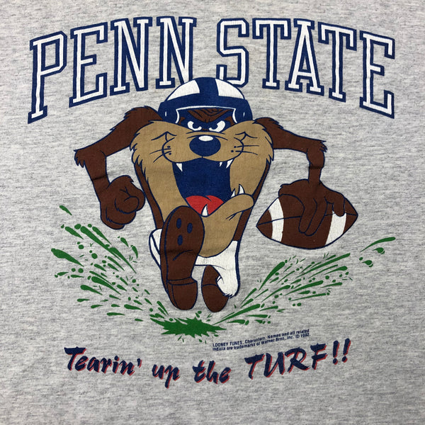 1992 Penn State Looney Tunes Tearin Up The Turf Single Stitch Shirt Size X-Large